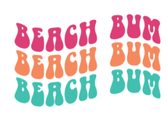 Beach Bum vinyl sticker